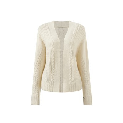 Kremprjónuð peysa fyrir konur